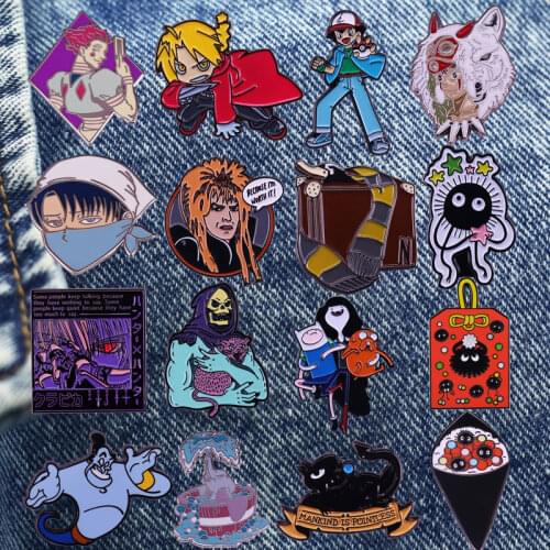 Fantasy Adventure Cartoon Comic Brooch Metal Enamel Lapel Badge Collect Denim Jacket Backpack Pin Children Fashion Gifts