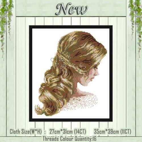 Angel embroider girl cartoon diy home decor painting counted print on the canvas DMC 11CT 14CT kits Cross Stitch needlework Sets