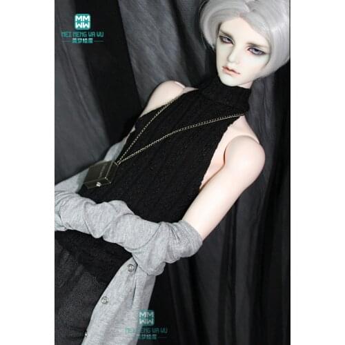 BJD doll clothes for 65-72cm DK SD17 POPO68 BJD uncle fashion casual knit cardigan \ plaid shirt denim trousers