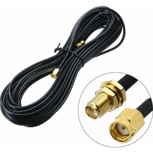 9m Standard RP-SMA Male to Female MF Jack Wifi Antenna Extension Cable Lead Wire Gold Plated High Quality Pro Supplies universal