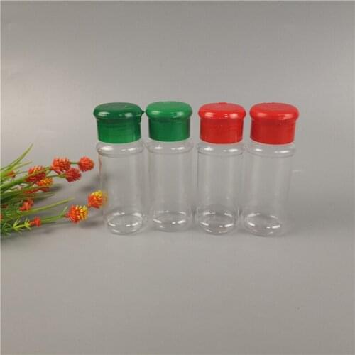 Plastic Salt Pepper Vinegar Oil Cruet Shaker Jar Clear Bottle Pot 2pcs/Set