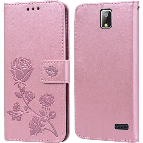 Luxury Leather Flip Book Case for Lenovo A328 A328T Rose Flower Wallet Stand Case Phone Cover Bag coque