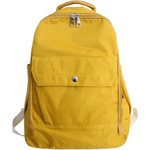 Large Casual Womens Sports Bags Female School Backpack Canvas High Quality Minimalist Large Capacity Bag