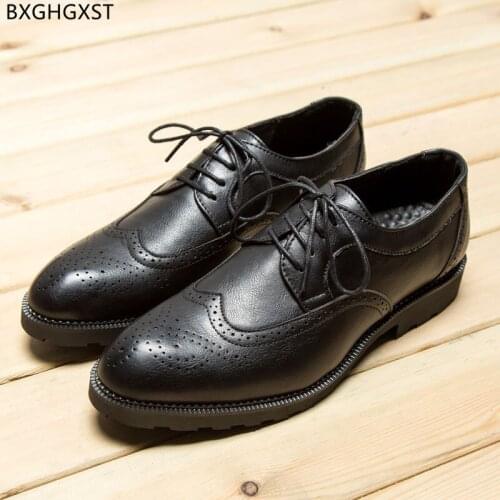 Oxford Leather Shoes Men Formal Brogue Shoes Men Luxury Designer Shoes Men High Quality Office 2021 Zapatos De Hombre Chaussure