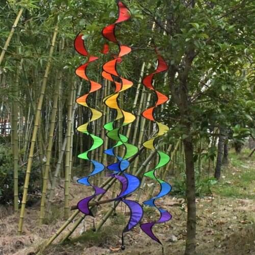 Outdoor Hanging Rainbow Rotating Vertical Colorful Windmill Kindergarten Decorative String Pinwheel Festival Layout Supplies