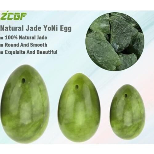 Natural Jade YoNi Egg Kegel Women Pelvic Floor Muscle Kegel Exercise Egg Tightening Vaginal Ben Wa Ball Kegel Egg DropShipping