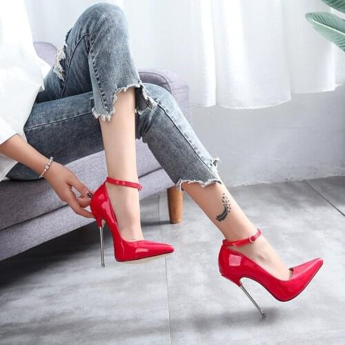 Women 13cm High Heel Pumps Pointed Toe Sexy Fetish 18CM Stiletto Thin Heels Wedding Party Summer Unisex shoes