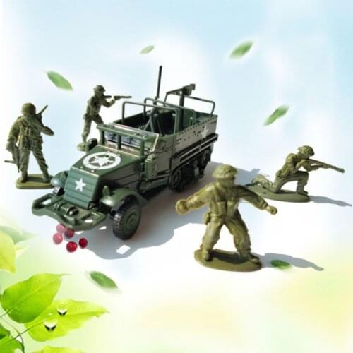 1/72 M3 Half Track Armored Vehicle 4D Assembly Military Model Children Toy P31B