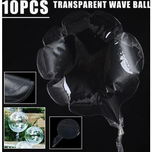 10pcs 11"/18"/20" Transparent BOBO Balloons Christmas Balls Wedding Balloon Birthday Party Transparent Festival Decoration