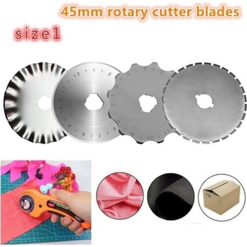 10PCS 45mm Rotary Cutter Patchwork Crafts Roller Blades For Cloth Fabric Leather Paper Trimmer DIY Home Sewing Tools