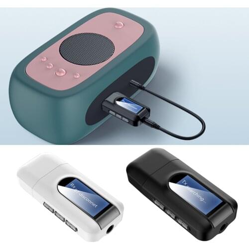 2 In 1 Bluetooth 5.0 USB Transmitter Receiver Adapter Dongle 3.5mm AUX For TV PC Headphones Home Stereo Car TV Audio A2DP AVRC