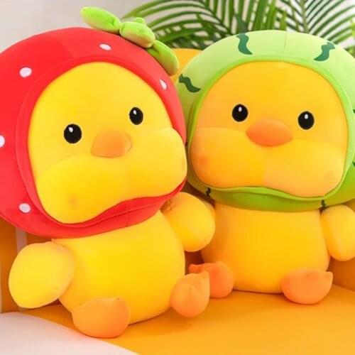 23cm Fruit Chick Doll Doll Transformed into Chick Plush Toy Doll Gift Cushion Soft Plush Pillow Suffed Toys Cartoon Decoration
