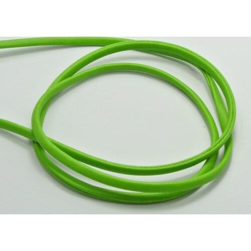 32.8 Feet Green Flat Soft Synthetic Leather Jewelry Cord 4X2mm