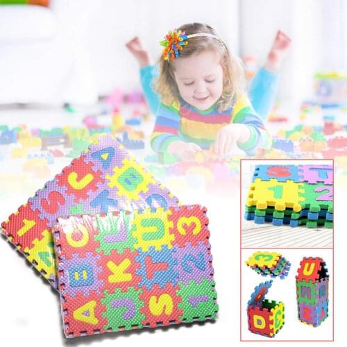 36pcs Baby Children Number Alphabet Foam Puzzle Letters Floor Soft Baby Mat Pre-school Magination Intellectual Educational Toys