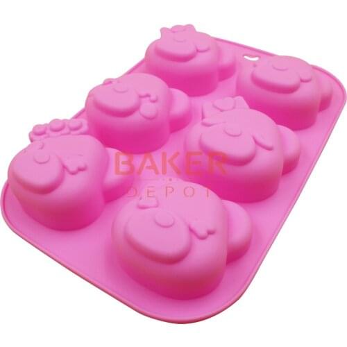 6 even Bear Silicone Cake Mold Chocolate Mold Handmade Soap Mold Cake Mold CDSM-572