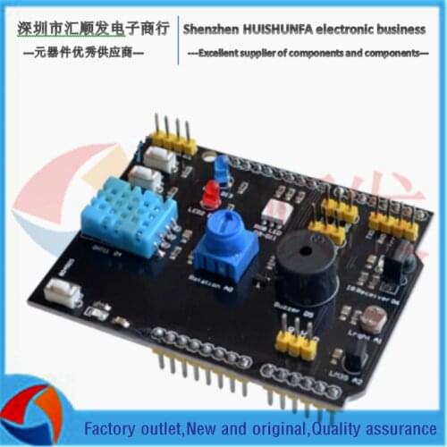 9 in one multi-function expansion board DHT11 temperature humidity LM35 temperature buzzer compatible with UNO