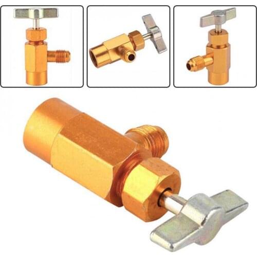 1pc 1/4 Thread Adapter R-134a 60*35mm Refrigerant Can Dispensing Bottle Tap Opener Valve