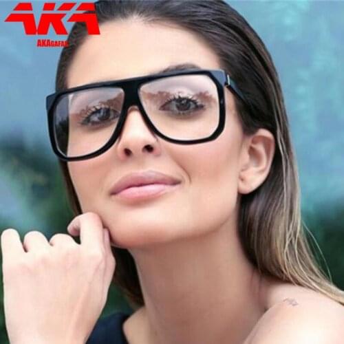 AKAgafas Square Sunglasses Women 2021 New Oversized Sunglasses Women/Men Brand Designer Glasses Women Mirror Lentes De Sol Mujer