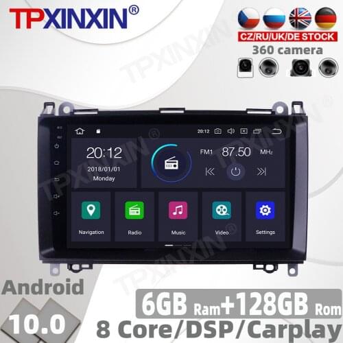128GB Android 10 PX6 For Benz B Class T24 2005 - 2011 Car Radio Multimedia Video Player Navigation GPS Accessories Auto 2din DVD