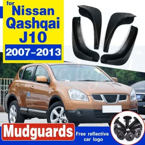 Car Mud Flaps For Nissan Qashqai / +2 / Dualis 2007-2013 J10 Splash Guards Mud Flap Mudguards Fender 2008 2009 2010 2011 2012