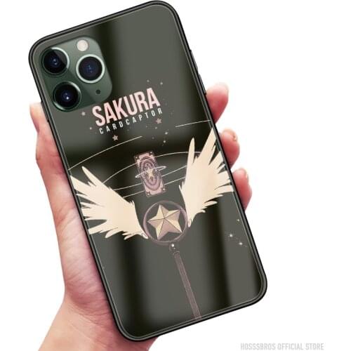 Sakura Card Captor Anime Soft Silicone Glass for IPhone SE 6 6s 7 8 Plus X XR XS 11 12 Mini Pro Max Phone Case Cover Shell