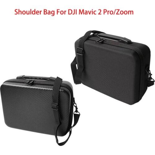 Drone Shouler Bag Case for DJI MAVIC 2 PRO/MAVIC 2 ZOOM 1680D/PU Handbag for 3 Batteries Storage and Drone Accessories