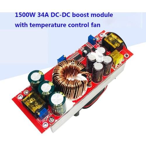 DC-DC CC 1500W 30A Boost Constant Current Module Voltage Step Up Converter Boost Power Supply Module 10-60V to 12-97V With Fan