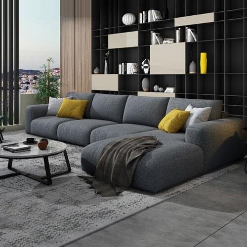 Fabric sofa Nordic living room size combination washable modern simple Princess corner latex sofa