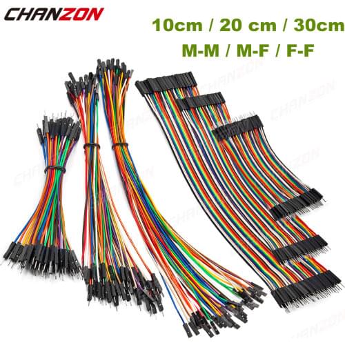 10cm 20cm 30cm Male Female 120pcs Ribbon Jumper Wire Dupont Cable Kit Set 24AWG Copper Long Line for DIY Arduino Breadboard PCB