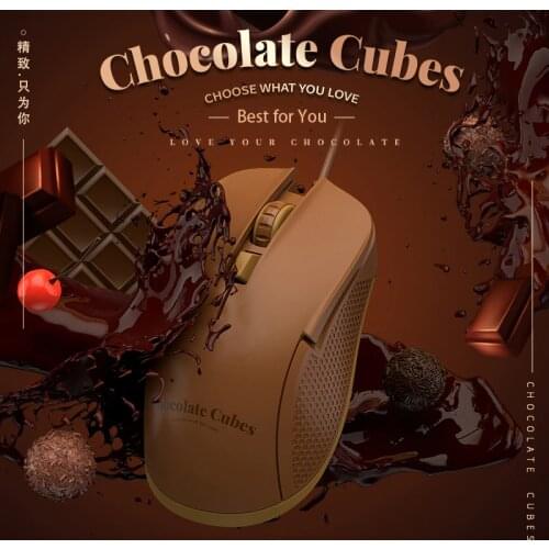 AJAZZ New Arrived Chocolate Mice 12400DPI Professional Gaming Mouse for Notebook Laptop All in One PC Wired USB Mouse Mause