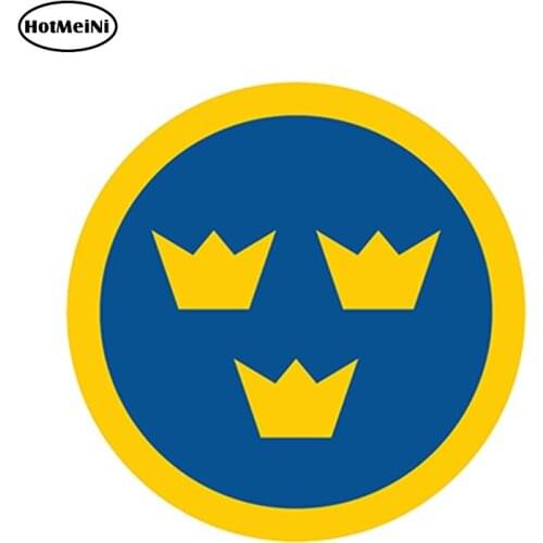 HotMeiNi 13cm x 13cm Car Styling Sweden Air Force Roundel Funny Vinyl Car Sticker Decal Waterproof Bumper Windows Accessories