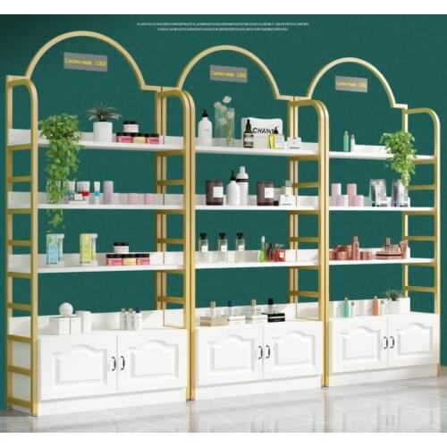 Cosmetics display container beauty salon manicure display rack skin care products display container