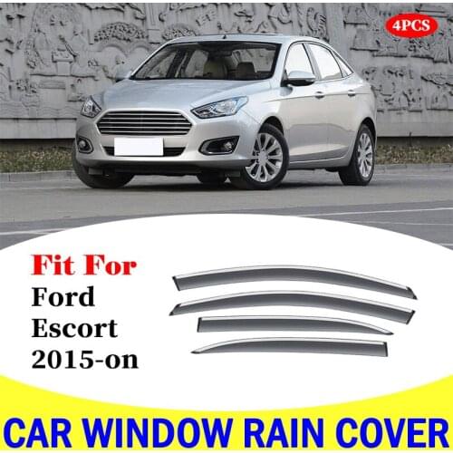 For Ford Escort window visor car rain shield deflectors awning trim cover exterior rain cover car accessories 2015-on