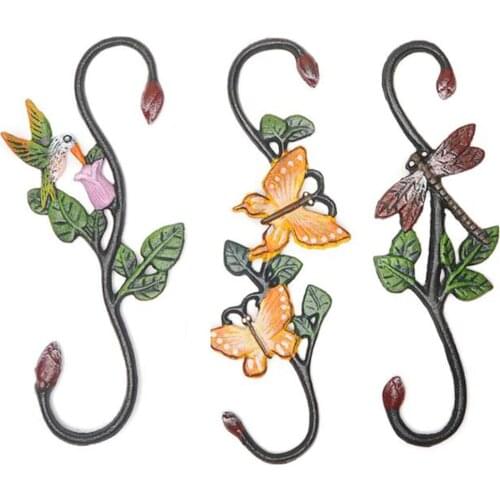 Plant Hooks Grip Hangers Iron Colorful Rust Durable S Style Animal Decorative And Practical Home Decoration Catcher