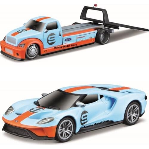 Maisto 1:64 Flatbed/2019 Ford GT Heritage Editon Design elite transport die-cast precision model car Model collection gift