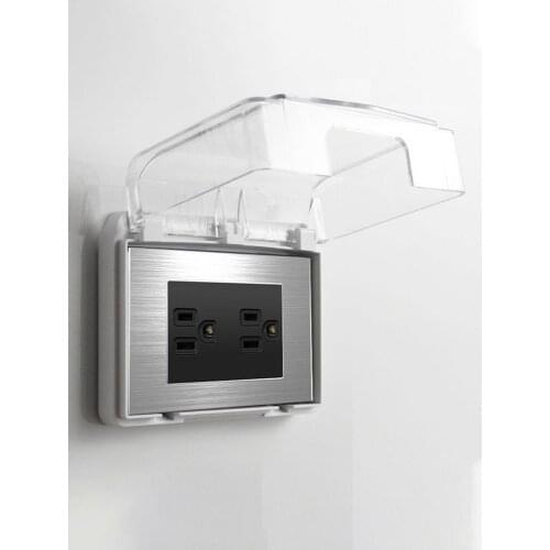 Wall Switch Waterproof Cover Box Type 118 Socket Transparent Concealed Switch Box Universal Bathroom Socket Splash Proof Box Hot