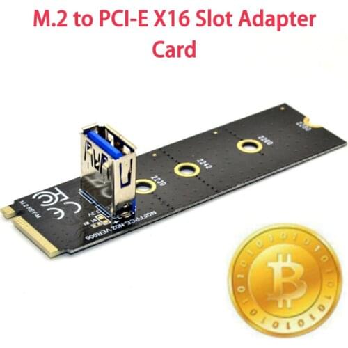 NGFF M.2 To PCI-E X16 Slot Transfer Card Mining Pcie Riser Card VGA Extension Cable Computer Cables & Connectors Computer Acc