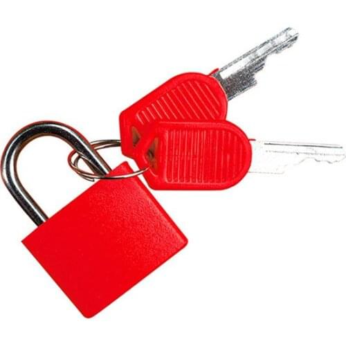 New 1PCS 8 Colors Small Mini Strong Steel Padlock Travel Suitcase Diary Lock with 2 Keys Colored Plastic Case Padlock Decoration