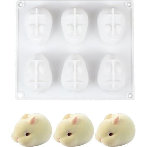 New Cake Decorating Moulds Silicone 3D Bunny Rabbit Cake Molds Silicone Molds for Baking Dessert Mousse