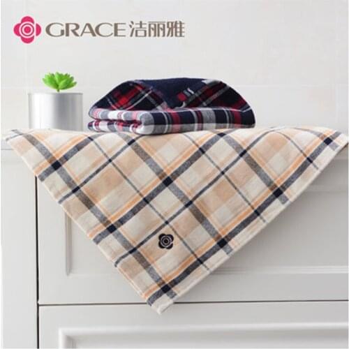 Four pack GRACE towel 100% cotton 6404 One side gauze, one side terry Irregular pattern 72*34cm