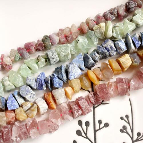 Wholesale 14.5"/38cm natural yellow purple pink clear quartz raw fluorite nuggets jewelry making DIY for women