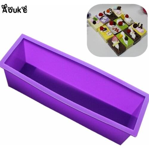 Rectangle Bread Silicone Mold Cookie Fondant Cake Molds Embossed Chocolate Pudding Mould DIY Candy Kitchen Baking Tools