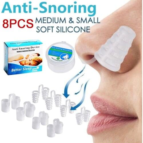 4/8PCS /set Snoring Solution Anti Snoring Devices Professional Snore Stopper Nose Vents Snore Nasal Dilators For Better Sleep
