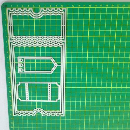 Long Rectangular Border Frame Metal Cutting Dies 2021 New Diy Molds Scrapbooking Paper Making Die Cuts Crafts Christmas Dies