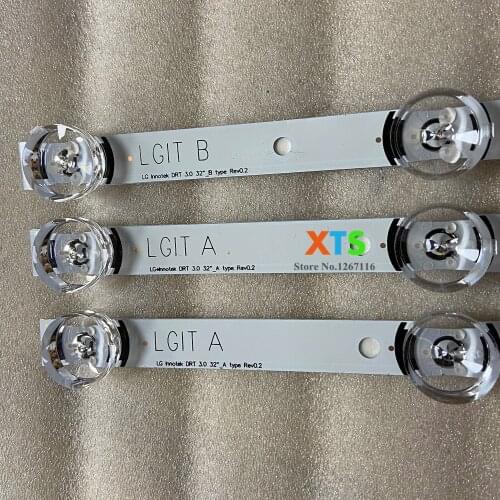 10kits LED Backlight Strip For LG 32''TV 32MB25VQ 6916l-1974A 6916l-1981A lv320DUE 32LF580V 32LB5610 innotek drt 3.0 32 32LB582V