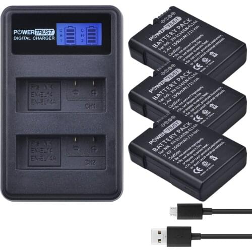 3x 1500mAh EN-EL14 EN-EL14a EN EL14 Battery + LCD USB Dual Charger for Nikon P7800,P7100,D3400,D5500,D5300,D5200,D3200,D3300,Df