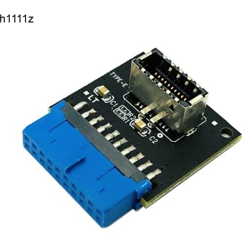 USB 3.0 Internal Header to USB 3.1/3.2 Type C Front Type E Adapter 20pin to 19pin Converter for PC Motherboard Connector Riser