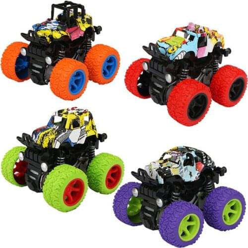 Green Kids Cars Toys Monster Truck Inertia SUV Friction Power Vehicles Baby Boys Super Cars Blaze Truck Children Gift Toys