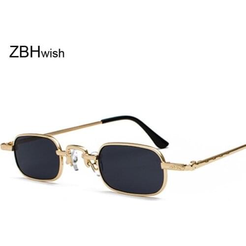 Vintage Small Square Steampunk Sunglasses Women Men Brand Designer Metal Frame Sun Glasses Female Retro Gothic High Quality