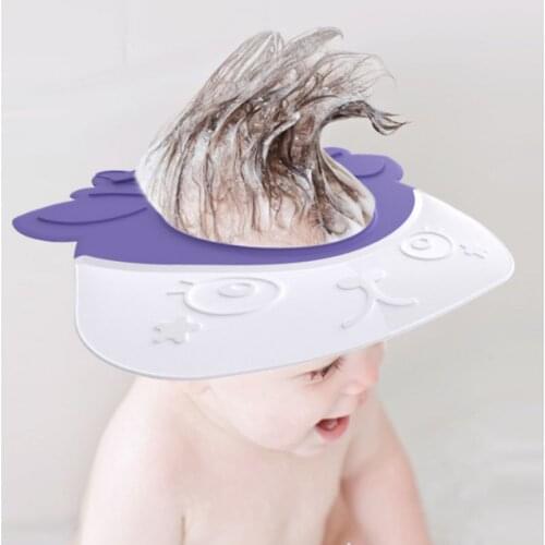 1pcs Adjustable Soft Baby Bath Cartoon Shampoo Cap Children Shampoo Hats Toddler Eye Water-proof Hair Shield Cap For Newborn